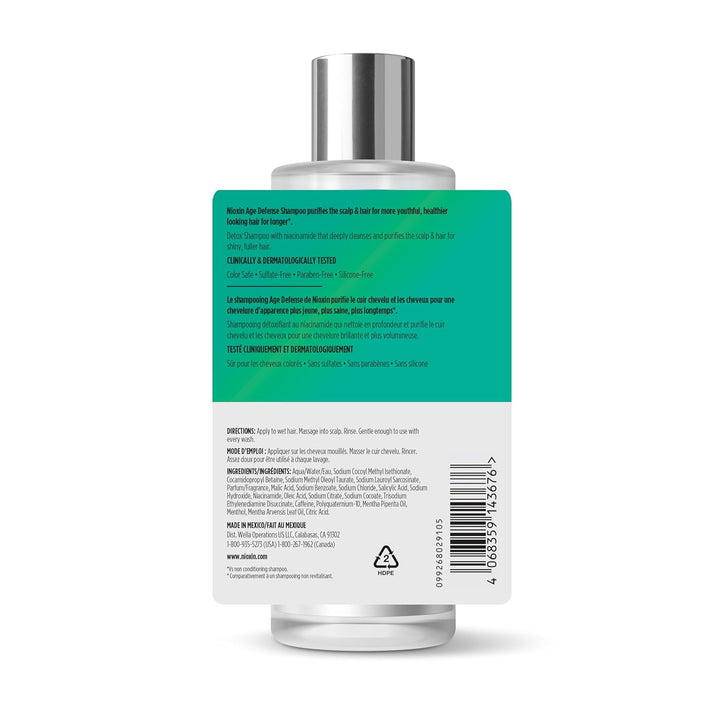 Nioxin Age Defense Shampoo for Aging Hair | Detox Scalp Cleanser wi...
