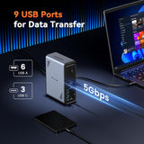 TobenONE Estación de acoplamiento para laptop 18 en 1, 3 monitores,...
