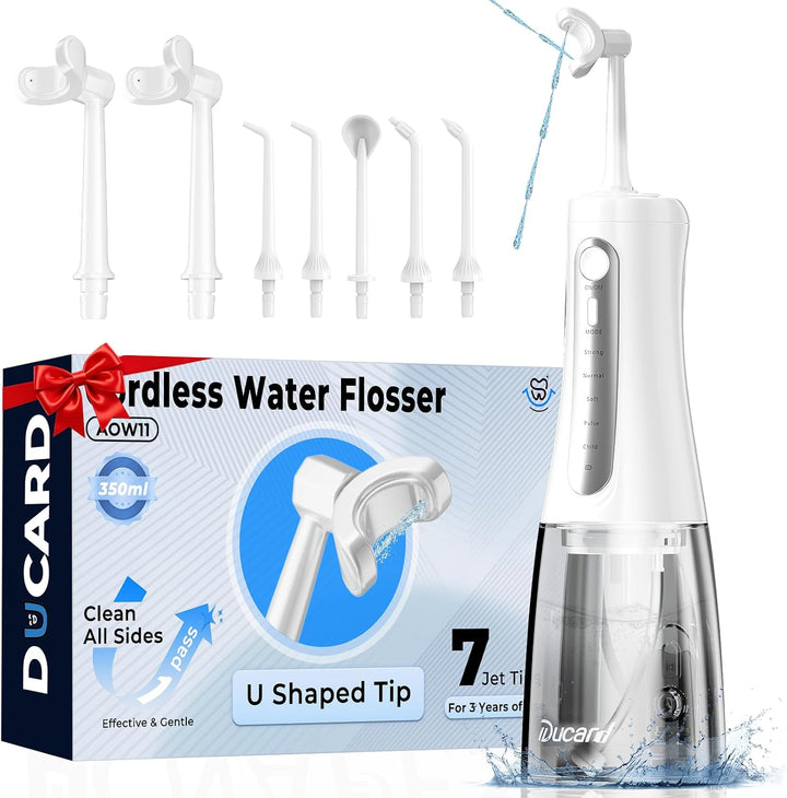 Irrigador dental inalámbrico para dientes, hilo dental en forma de...