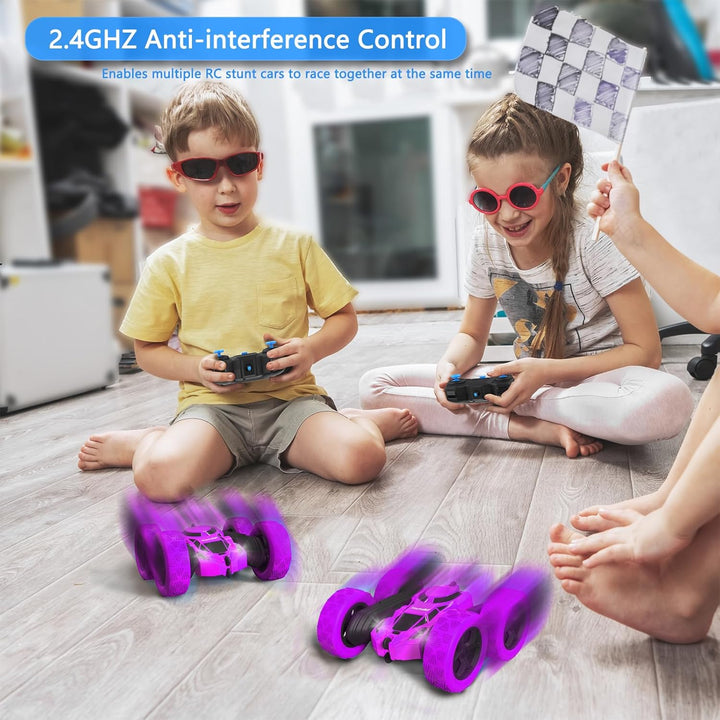 Hamdol Auto de control remoto para niños, auto de acrobacias RC gir...