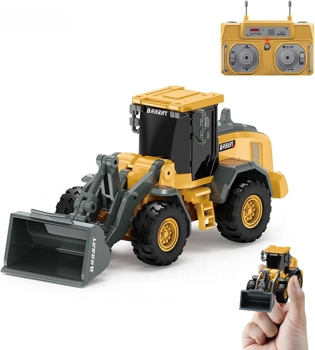BRRRRT 1\/64 RC Bulldozer juguete, vehículos de construcción RC com...