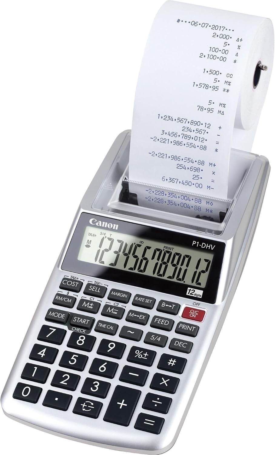 Canon P1-DHV-3 Calculadora de Impresión de Escritorio, Plata (2203C001)