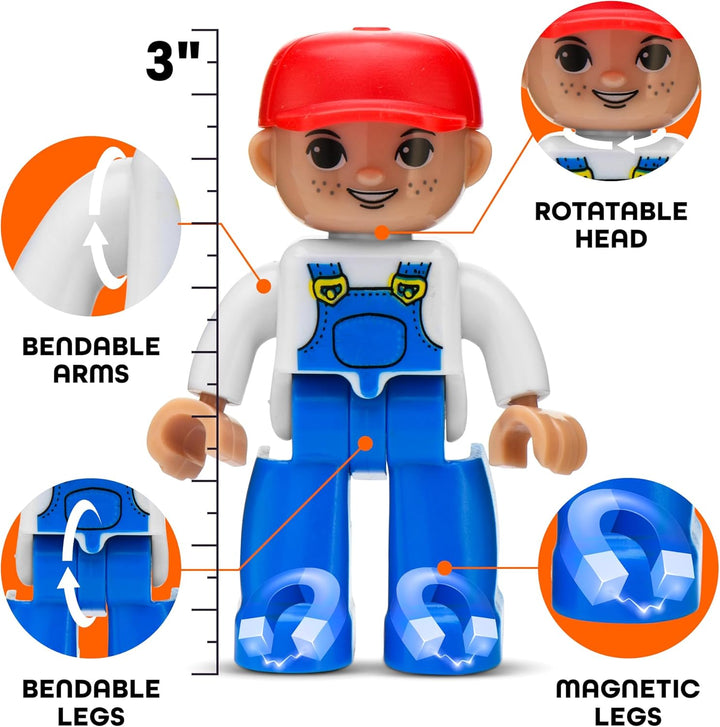 Playmags Conjunto de 15 Figuras Magnéticas Grandes de la Comunidad...