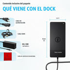 WD19 Dell Dock Station USB C - Estación de acoplamiento de monitor dual con 130 W, cable HDMI, doble DisplayPort y paño de limpieza de microfibra - Estación de acoplamiento para laptop (renovada)