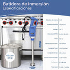 TK - Licuadora de inmersión comercial de 750 W, resistente para