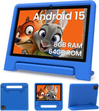 ApoloSignage 2025 Tablet Android 15 para niños, pantalla HD de 10 pulgadas, Azul