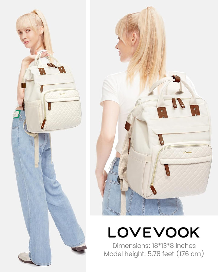 LOVEVOOK - Mochila para laptop de mujer, 17.3'' impermeable...