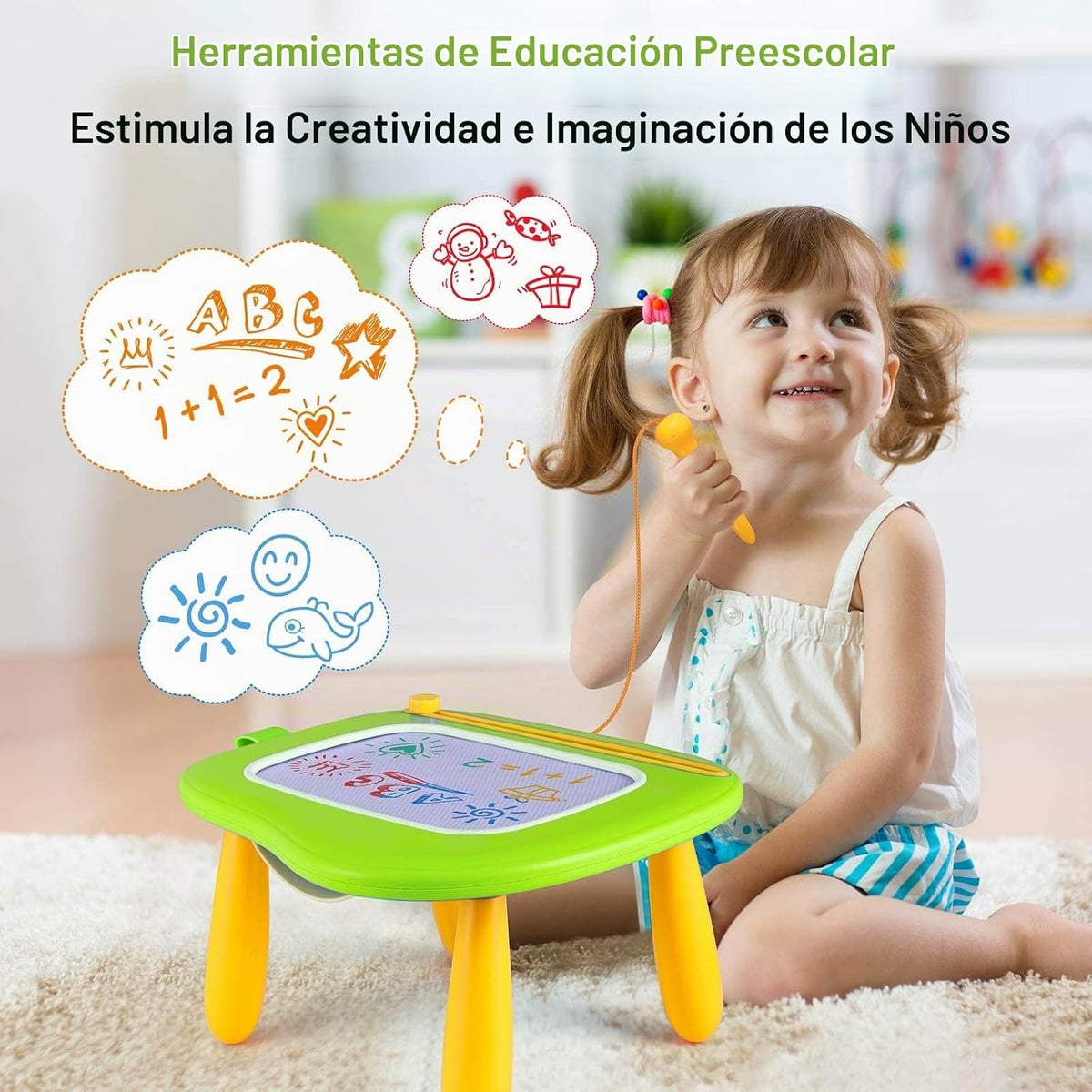 Juguetes para niños de 1 a 2 años, tablero magnético de dibujo y garabatos, juguetes educativos de aprendizaje para niños de 1, 2 y 3 años, regalos para niños y niñas para cumpleaños y