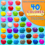 Kit de Arcilla de Modelado, 40 Colores Arcilla al Aire