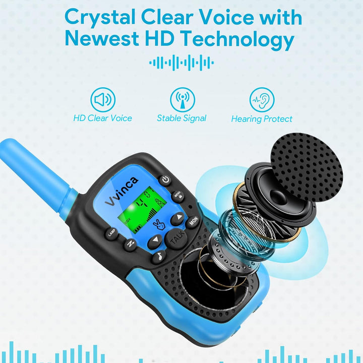 Vvinca Walkie Talkies - Juguetes para edades de 5 a 7 años, regalos...