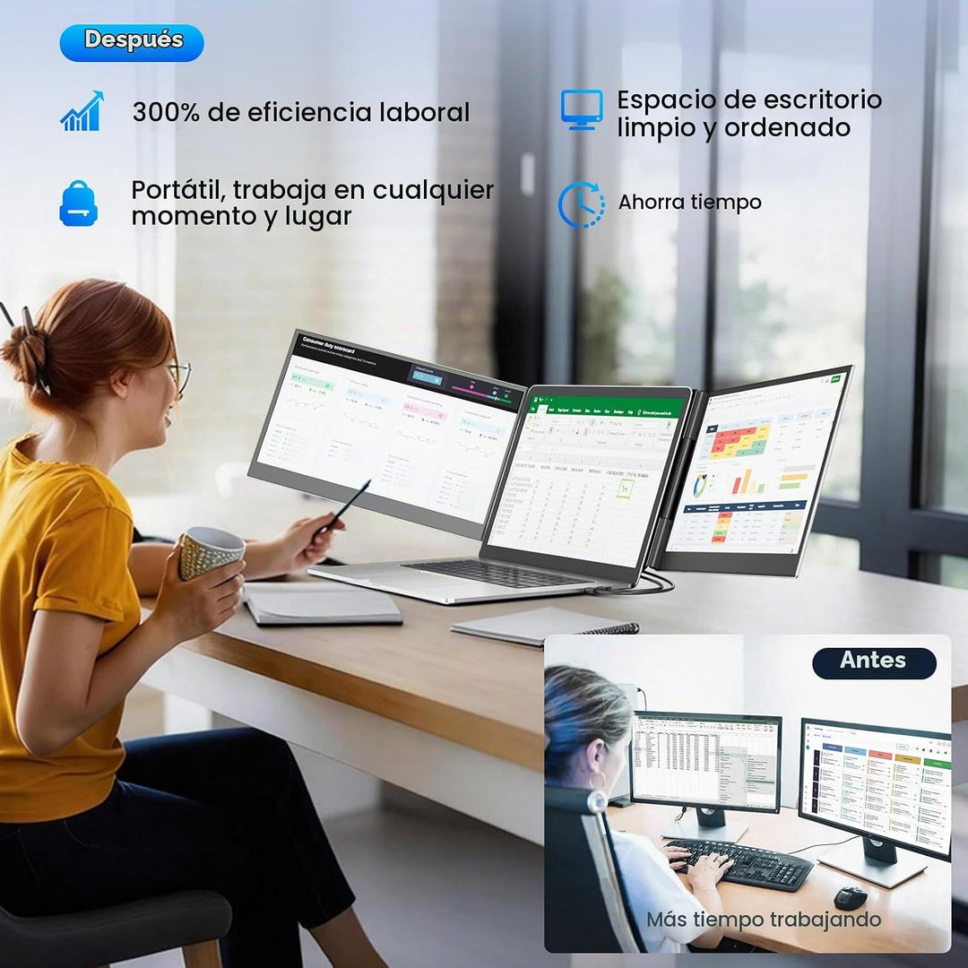 siaviala Extensor de pantalla para laptop de 15.6", monitor por...