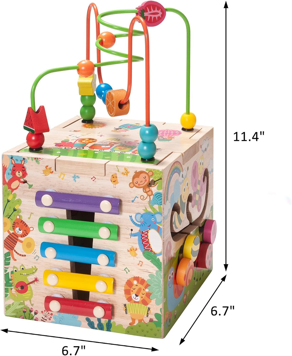 Cubo de actividades de madera Montessori Juguetes para el