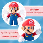 Mario Figures - Juego de 6 figuras de acción de Mario Bros