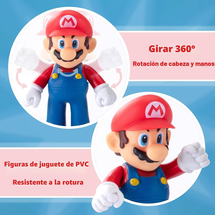 Mario Figures - Juego de 6 figuras de acción de Mario Bros, de PVC,...