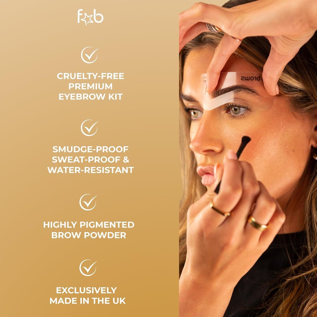 Kit de cejas Fab Brows Duo, kit de plantilla de cejas definitivo co...