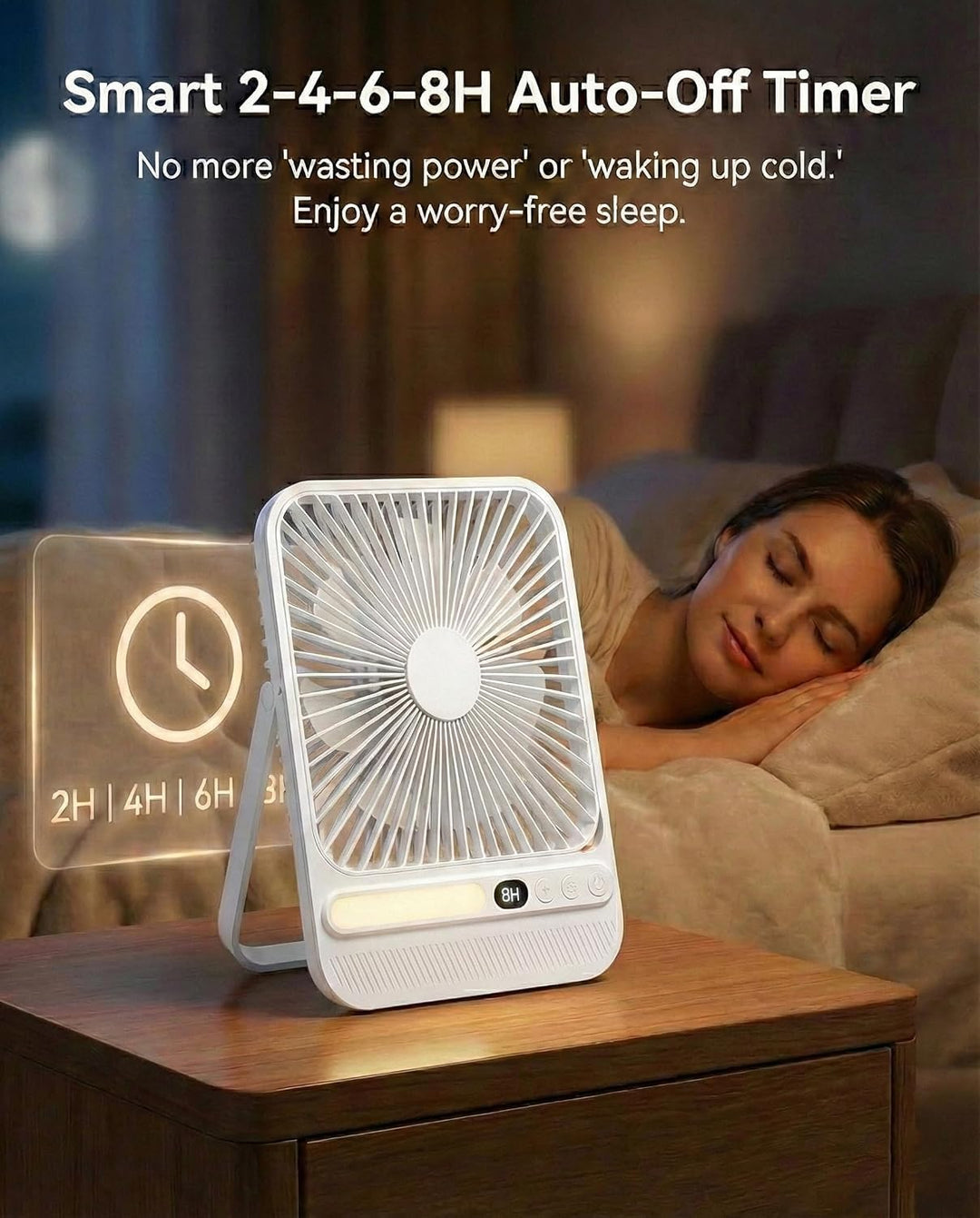 BIVBTP Ventilador de escritorio portátil de 7 pulgadas y 8000 mAh \...