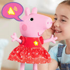 Peppa Pig Muérdago de Peppa Pig - Muñeca interactiva electrónica que canta y baila para fiesta en los charcos fangosos, juguetes preescolares interactivos para niñas y niños, a partir de 3 años