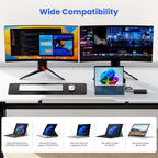 Estación de acoplamiento para superficie, pantalla triple 4K a 60Hz a través de HDMI, DP y USB C, 12 en 1 con adaptador de corriente de 120 W para Surface Laptop 5/4/3 y Surface Pro 11/10/9/8/7/X