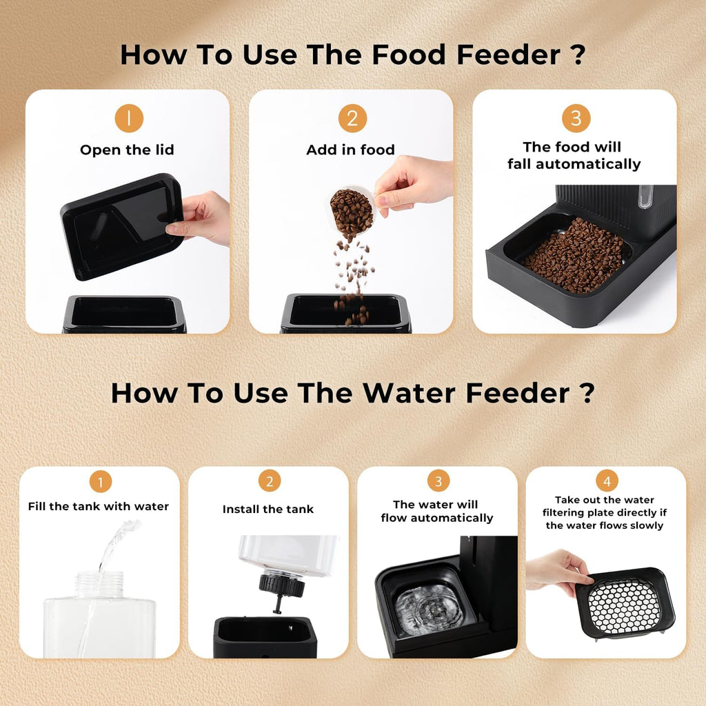 Comedero automático para gatos, dispensador de alimentos para gatos