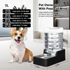 Dispensador de agua para perros de 2.4 galones, resistente a fugas