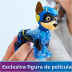 Paw Patrol: The Mighty Movie, auto de juguete con figura de acción Chase Mighty Pups, luces y sonidos, juguetes para niños y niñas mayores de 3 años