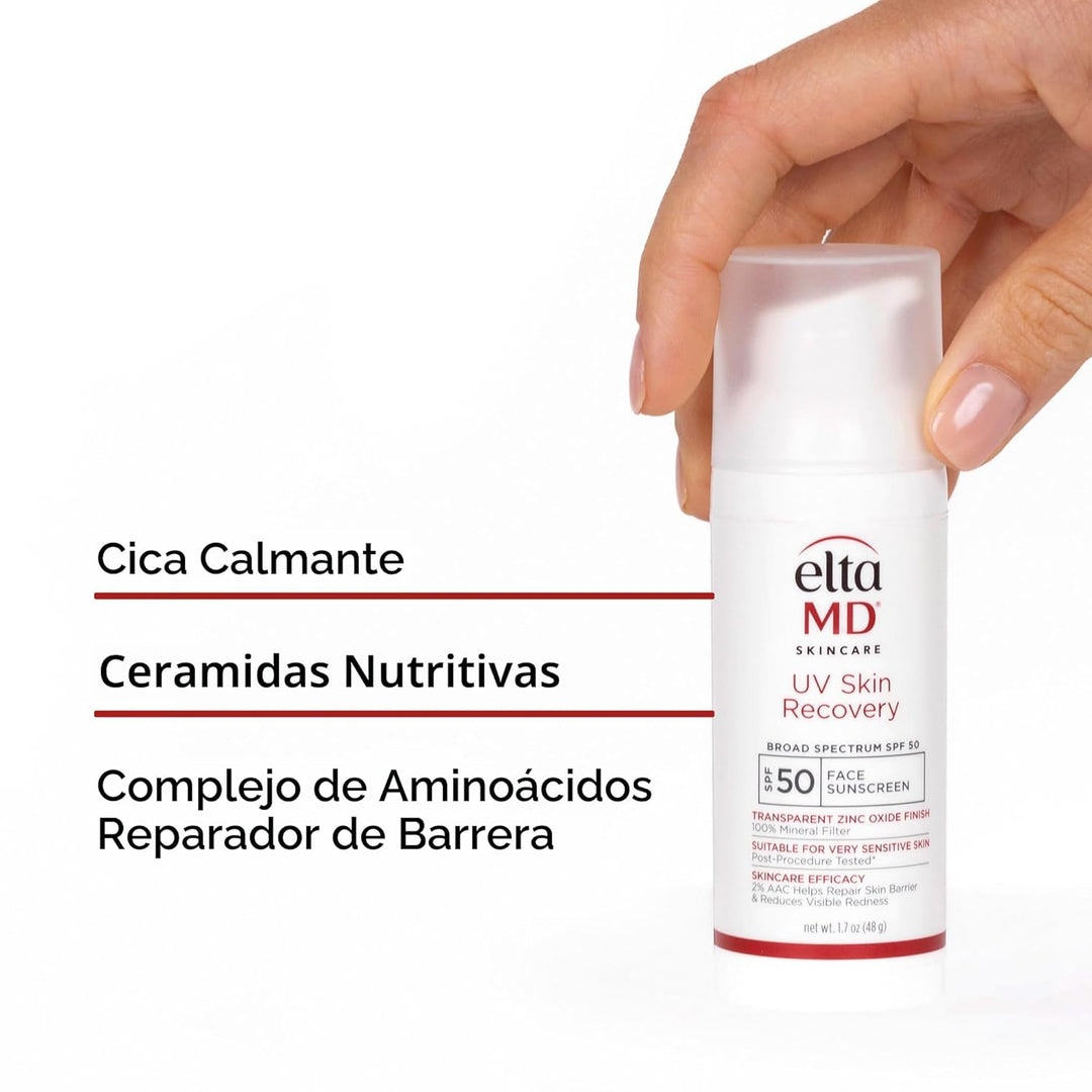 EltaMD Protector solar facial UV para recuperación de la piel con ó...
