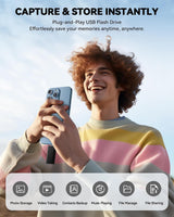 Unidad flash con certificación MFi para iPhone iPad de 256 GB, barr...