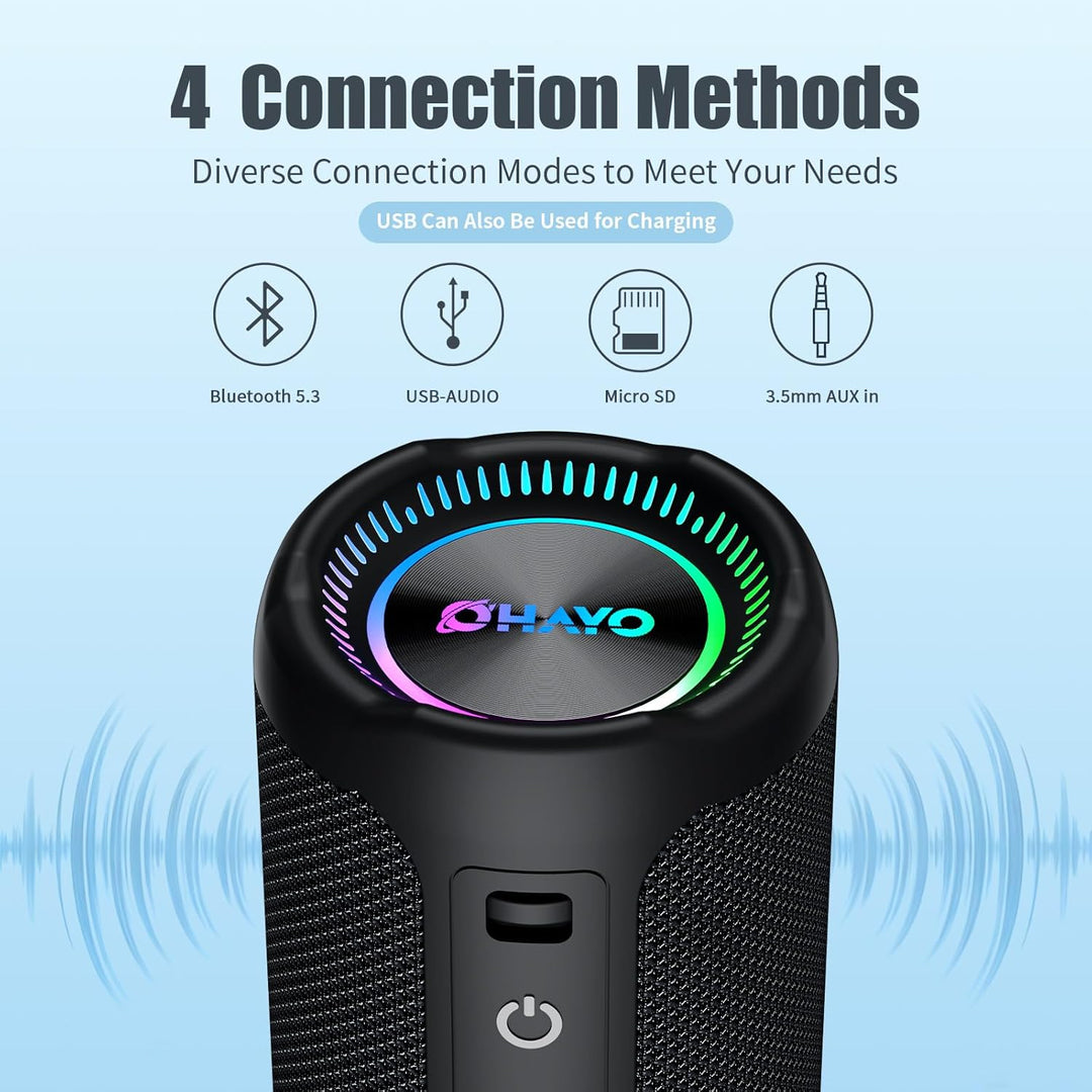 Altavoz Bluetooth inalámbrico fuerte sonido estéreo IPX7 impermeabl...