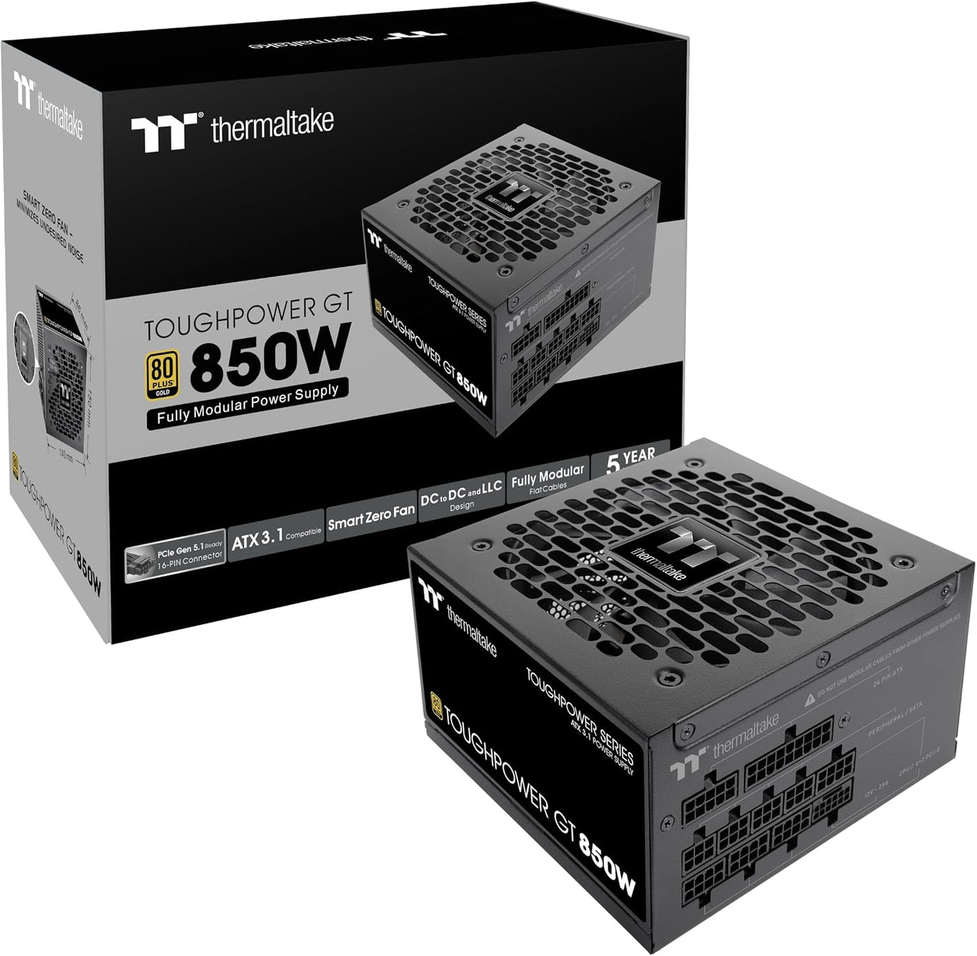 Thermaltake Toughpower GT 850W ATX 3.1 Fuente de alimentación están...