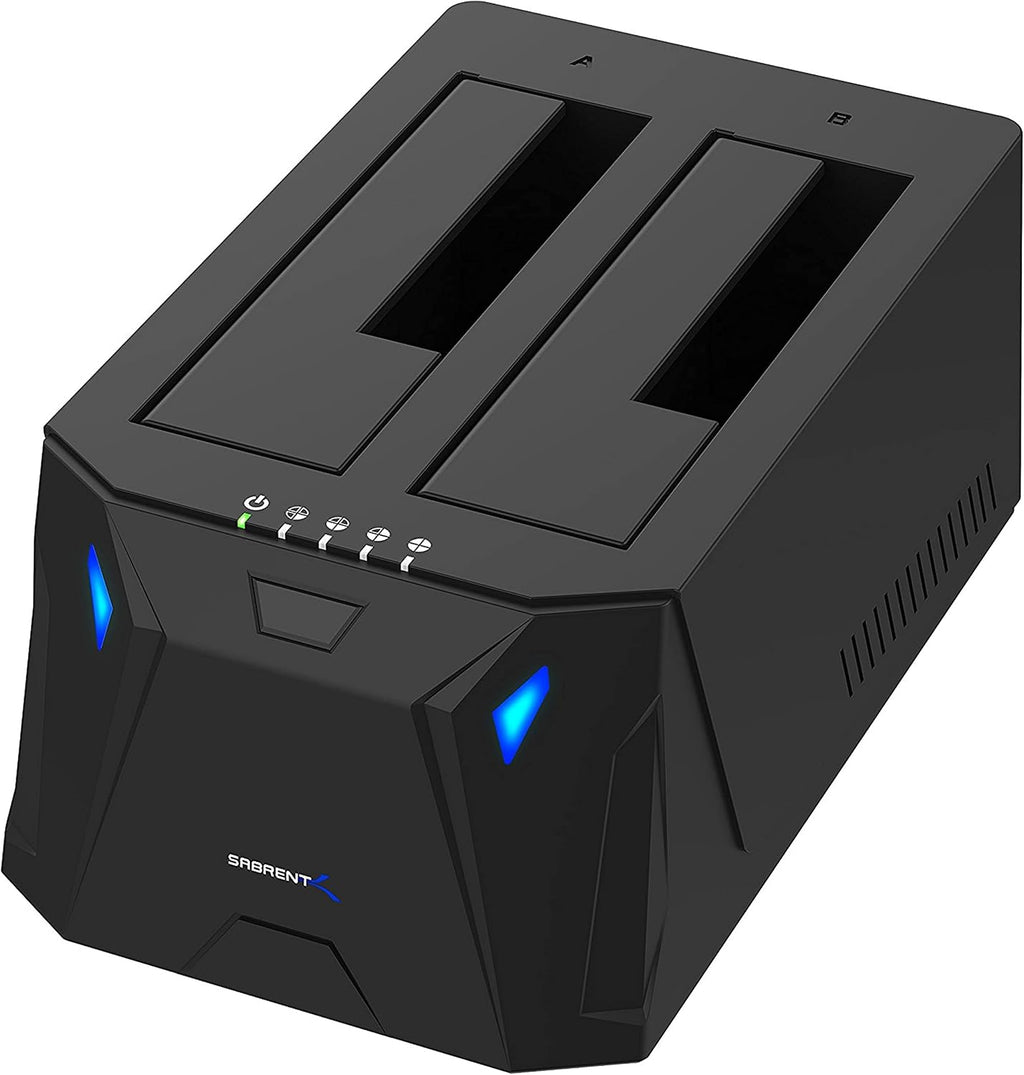SABRENT USB 3.0 Estación de Acoplamiento para Discos Duros de Doble Bahía y Clonador (EC-HD2B)