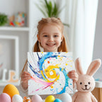 Wings Giant Spin Art Machine de velocidad variable, funciona con pilas, hilandero de pintura con protector de salpicaduras, pintura lavable, kit de arte giratorio, tarjeta de diseño artístico, juguetes de tronco, artes y manualidades para niños, niñas y n