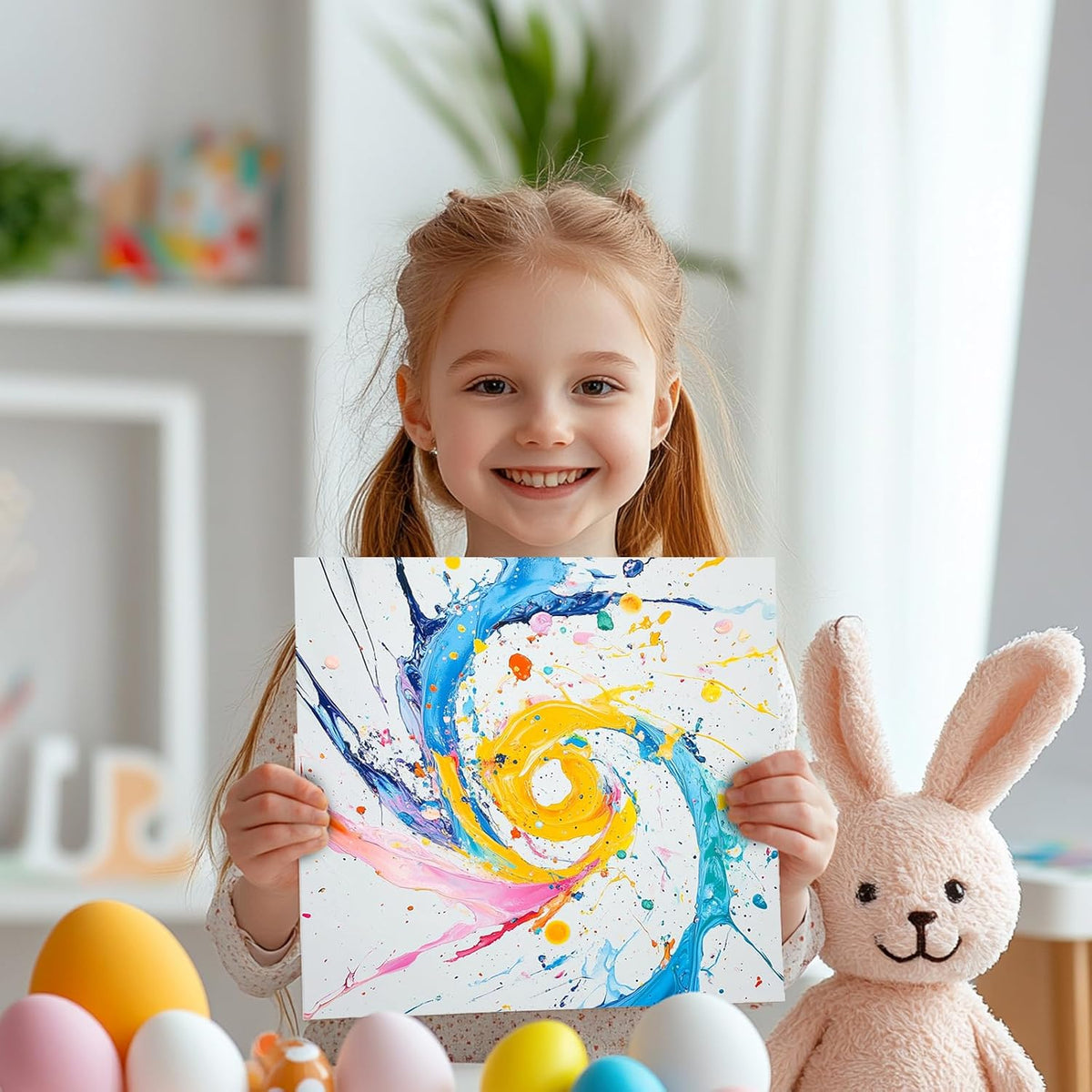 Wings Giant Spin Art Machine de velocidad variable, funciona con pilas, hilandero de pintura con protector de salpicaduras, pintura lavable, kit de arte giratorio, tarjeta de diseño artístico, juguetes de tronco, artes y manualidades para niños, niñas y n