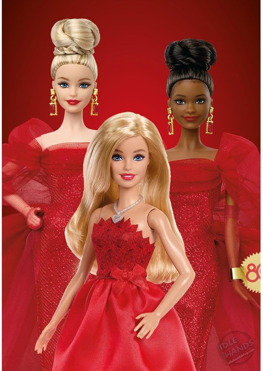 Barbie Mattel - Muñeca rubia de celebración del 80