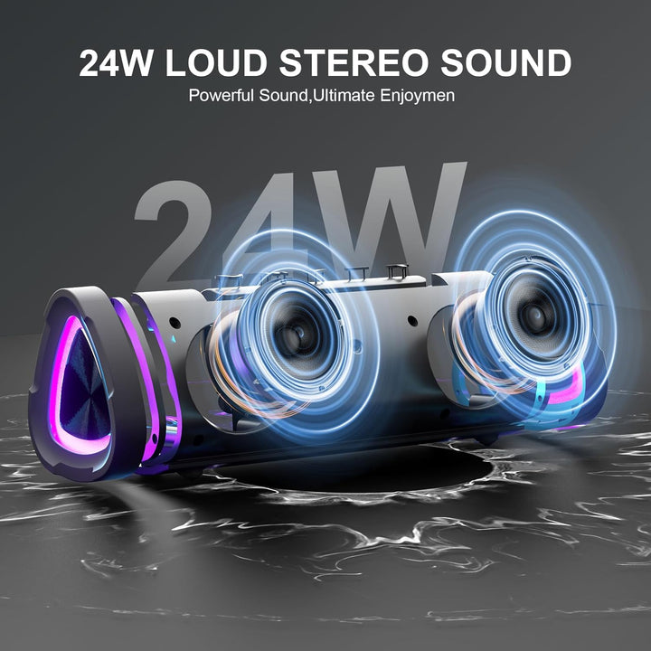 Vanzon Altavoz Bluetooth portátil inalámbrico con sonido estéreo de...
