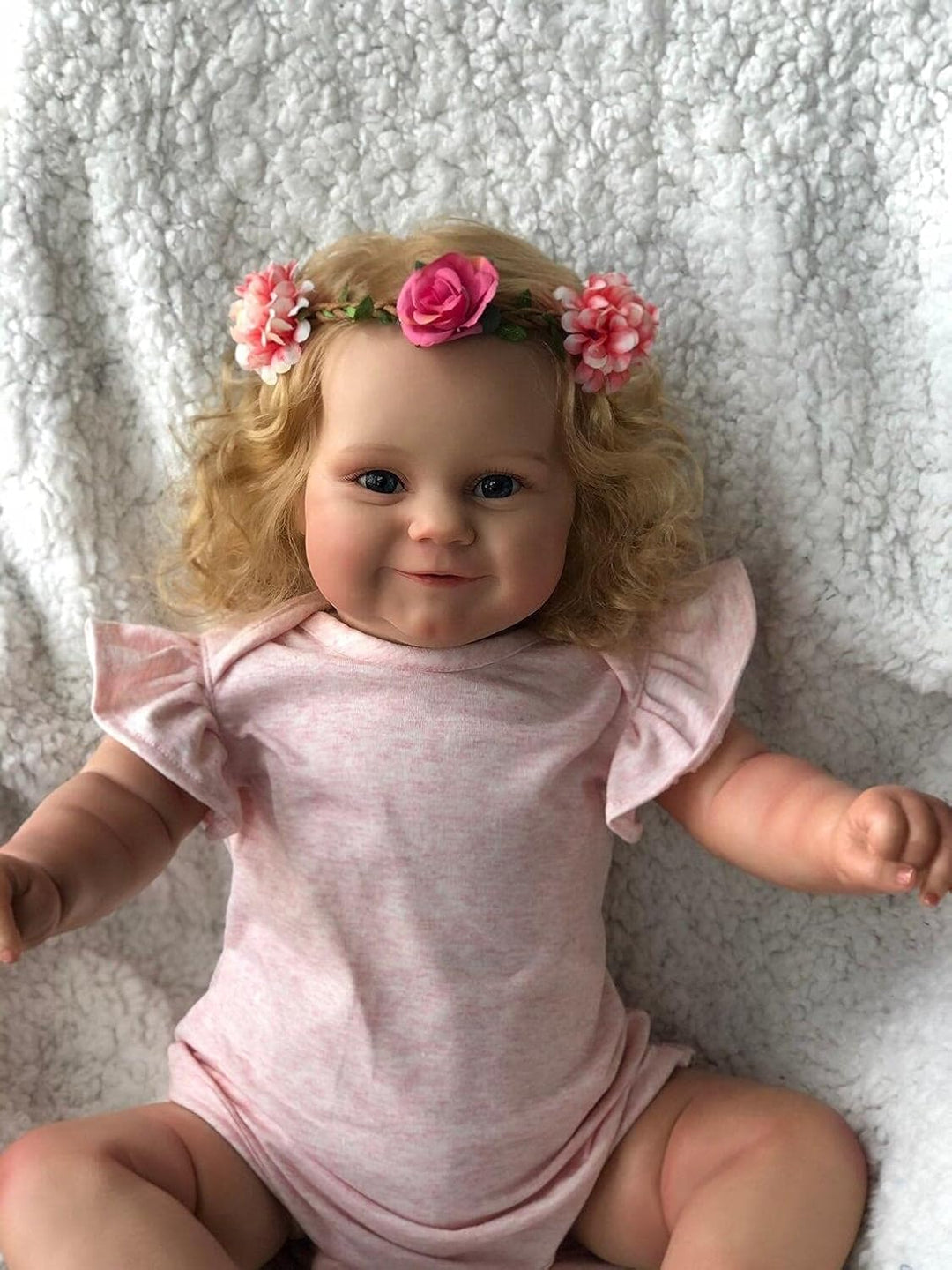 iCradle Lovely Real Look Reborn Baby Doll Girl - Muñeca de silicona...