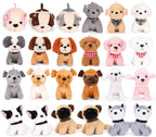 Niceup 24 piezas adoptar una fiesta de cachorros niños Mini perro de peluche sin dulces rellenos de cesta de Pascua animales de peluche a granel adopción de patas de perro juguetes de muñeca para fiesta de cumpleaños rellenos de bolsas de regalos regalo