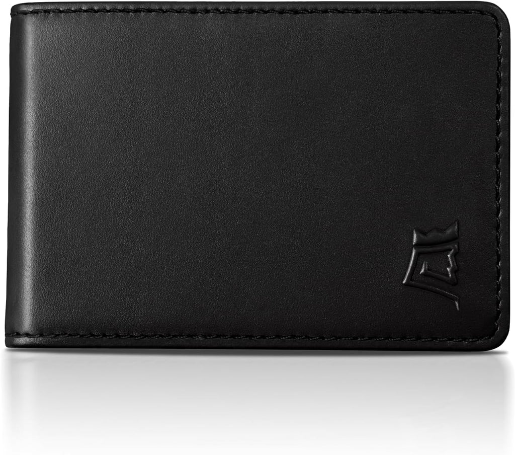Kings Loot Cartera para hombre, bloqueo RFID, bolsillo para efectivo, negro
