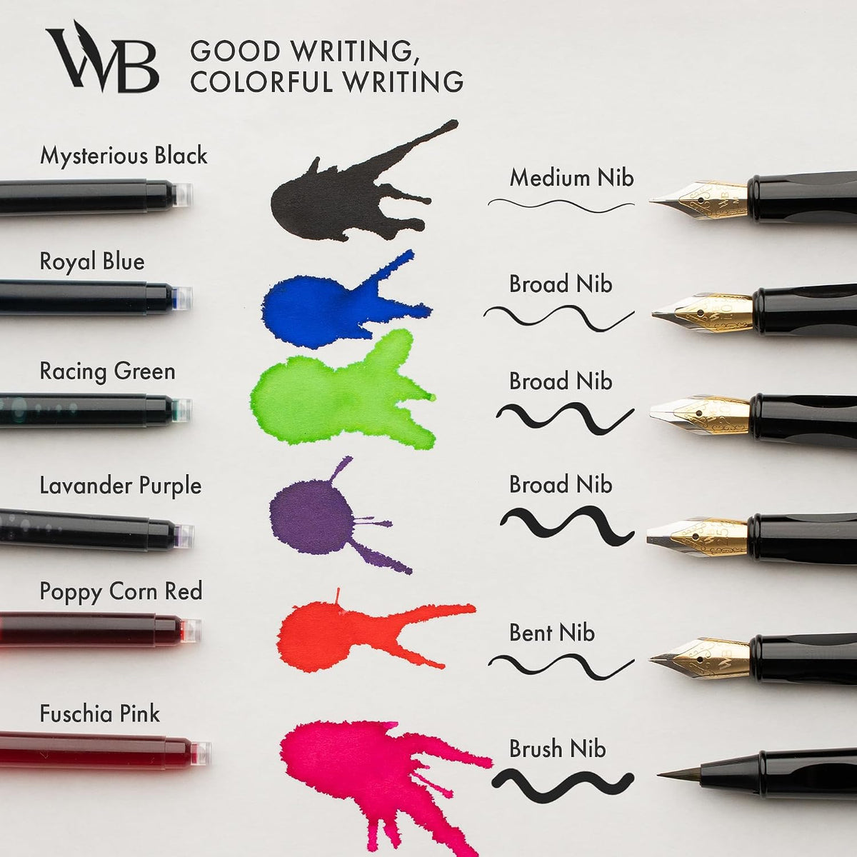 Wordsworth & Black Juego de pluma estilográfica para principiantes, kit de