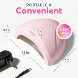 SUNUV Luz UV para uñas de gel, secadora UV para esmalte de gel con...