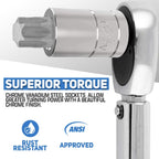 NEIKO 10083A Juego de llaves de vaso Torx Master y enchufe Torx externo, acero S2 y CrV, kit completo de salida de torque suprema, 60 piezas