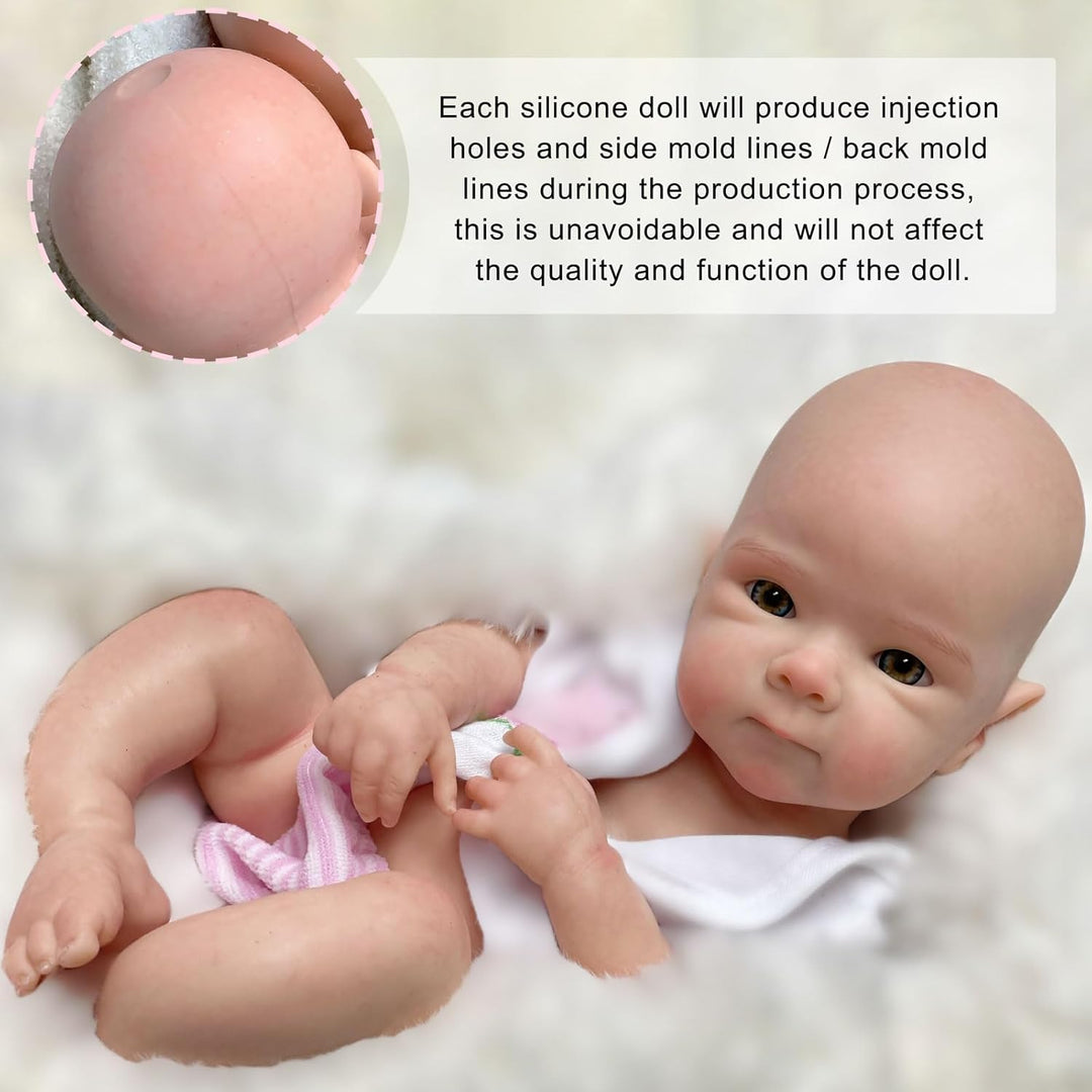 Gileutay Muñeca de Bebé de Silicona Realista de 12 Pulgadas de Cuer...