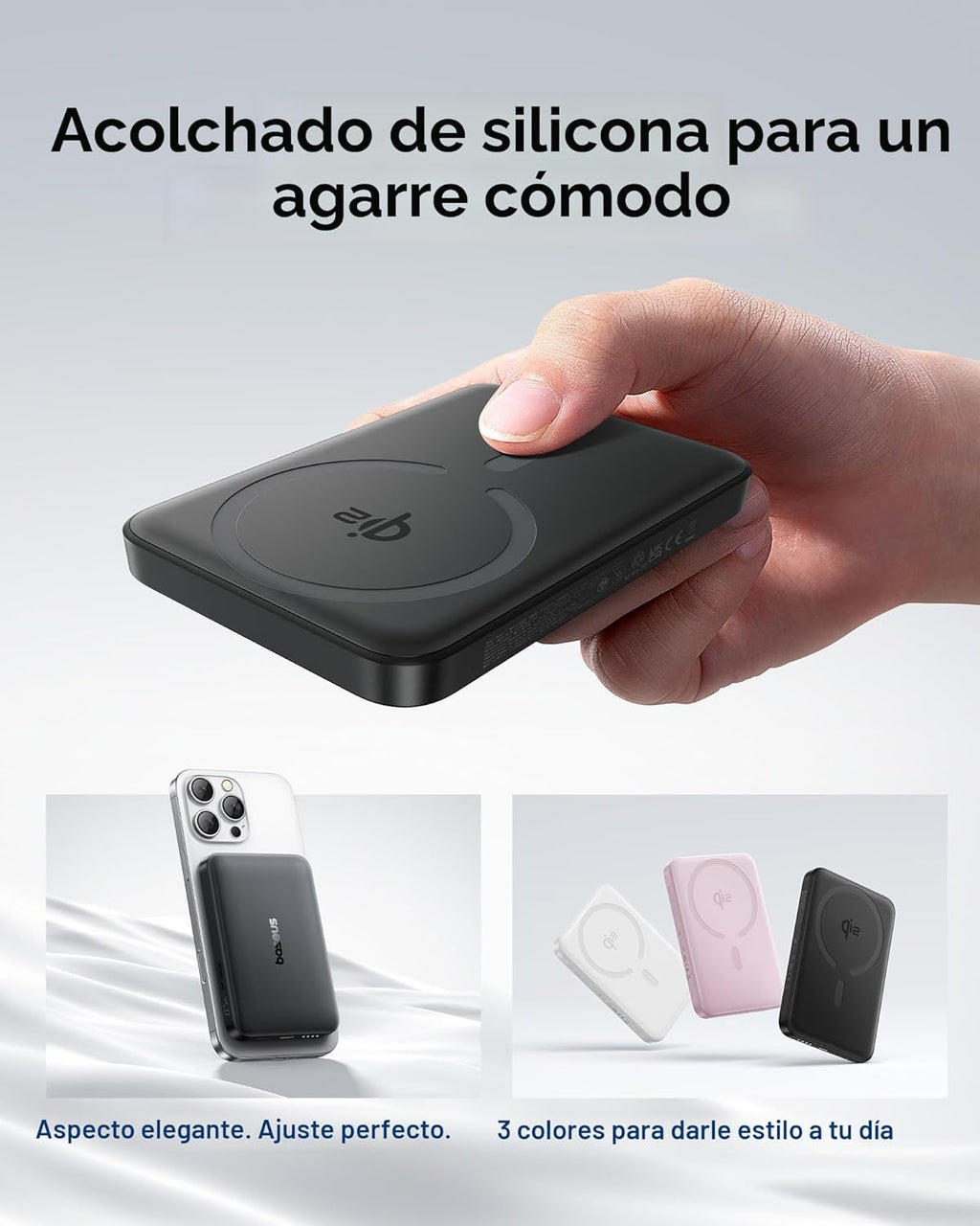 Baseus Cargador Portátil para MagSafe, Certificado Qi2 15W Banco de...