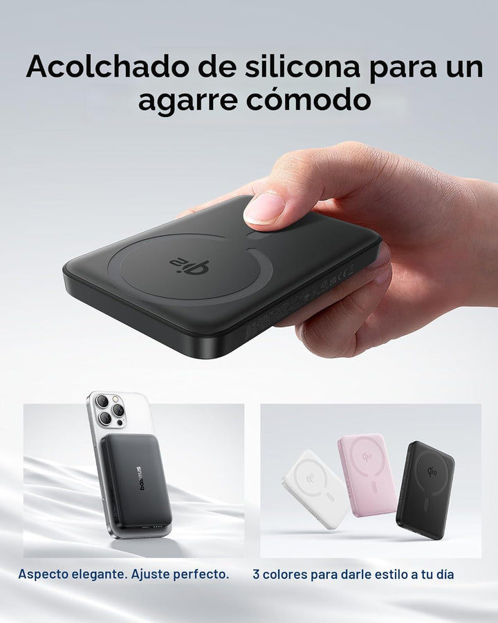 Baseus Cargador Portátil para MagSafe, Certificado Qi2 15W Banco de...