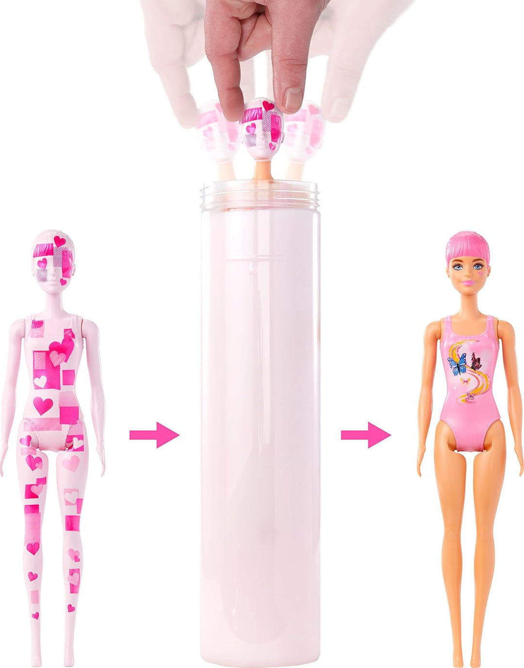 Muñeca Barbie Color Reveal con Accesorios, Serie Denim, Patchwork c...