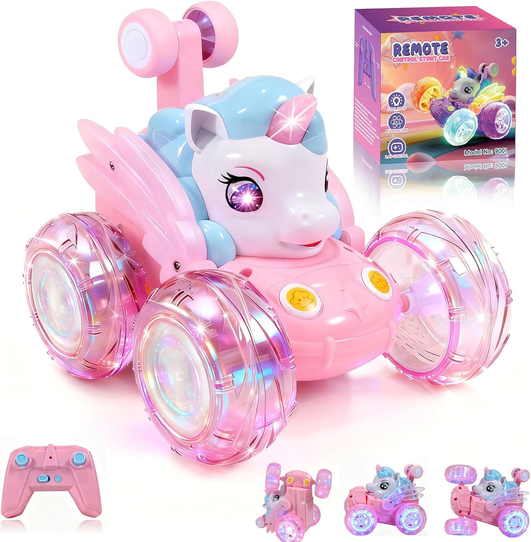 Logth Juguetes de Unicornio Coche RC para Niñas 4-6 Rosa Lindo Vehí...
