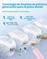 JTF Irrigador bucal portátil para dientes: 3 modos y 10 niveles de...