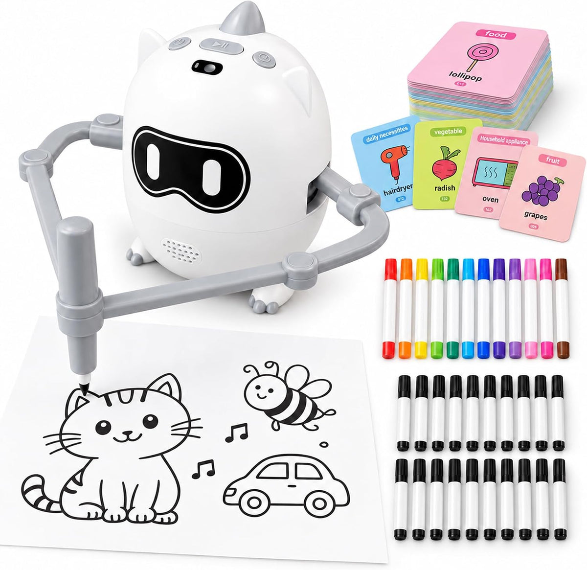 Robot de dibujo para niños de 3 a 8 años, robot de rastreo inteligente con