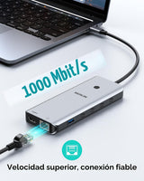 MOKiN Estación de acoplamiento USB C Monitor dual 2 HDMI para portá...
