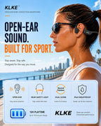Z3 Auriculares de conducción ósea de oído abierto con micrófono, auriculares deportivos