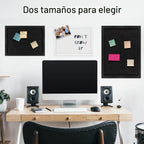 TORASO Tablero de corcho para anuncios, tableros de corcho para paredes con chinchetas, pernos de ojo, juntas, tornillos, tablero de chinchetas para oficina, escuela y hogar (todo negro, 17"x23-1P)